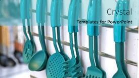  Presentation with kitchen utensils - Slide deck enhanced with kitchen-utensils-for-sale background and a teal colored foreground