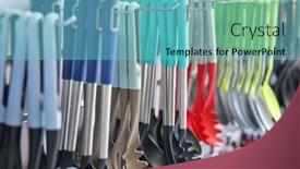  Presentation with kitchen utensils - Slides with kitchen-utensils-for-sale background and a seafoam green colored foreground