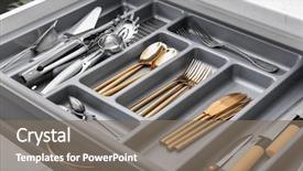  Presentation with utensils - Cool new theme with kitchen utensils in drawer backdrop and a gray colored foreground
