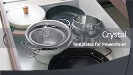  Presentation with utensils - Cool new presentation theme with kitchen utensils in drawer backdrop and a gray colored foreground