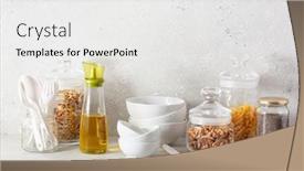  Presentation with kitchen utensils - Beautiful presentation featuring kitchen-utensils-on-modern-simple backdrop and a white colored foreground