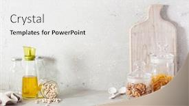  Presentation with kitchen utensils - Presentation with kitchen-utensils-on-modern-simple background and a white colored foreground