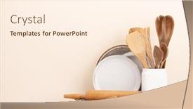  Presentation with utensils - Presentation featuring kitchen-utensils-on-wooden-table background and a cream colored foreground