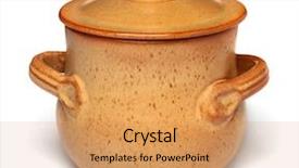  Presentation with china - Cool new presentation theme with kitchen ware - china dishware isolated on white backdrop and a  colored foreground