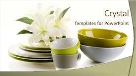  Presentation with bacterial plates - Amazing theme having kitchen ware - empty bowls plates and cups backdrop and a cream colored foreground