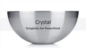  Presentation with stainless steel abstract - Beautiful presentation featuring kitchen ware - stainless steel bowl isolated backdrop and a light gray colored foreground