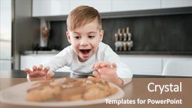  Presentation with kitchen - Audience pleasing slides consisting of kitchen while tries to eating backdrop and a coral colored foreground