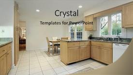  Presentation with kitchen design - Colorful presentation design enhanced with kitchen with floor design backdrop and a light gray colored foreground