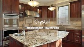  Presentation with granite - Audience pleasing presentation design consisting of kitchen with granite island backdrop and a coral colored foreground