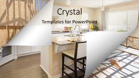  Presentation with rose petal corner frame - Beautiful PPT theme featuring kitchen with page corner flipping backdrop and a lemonade colored foreground