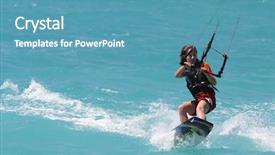  Presentation with boarder - Presentation theme with kite boarder on the ionian background and a teal colored foreground