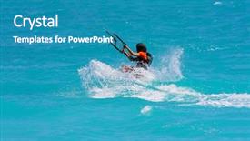  Presentation with boarder - Slide set consisting of kite boarder on the ionian background and a teal colored foreground