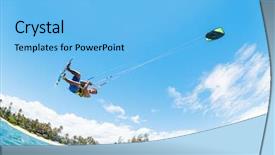  Presentation with kite - Amazing presentation having kite boarding fun backdrop and a light blue colored foreground