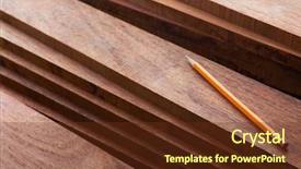  Presentation with lumber - Beautiful slides featuring kite crayons - hard wood lumber stacked backdrop and a tawny brown colored foreground
