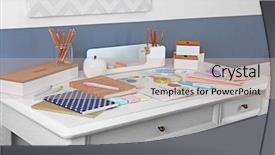  Presentation with math notebook for high school - Presentation theme featuring kite crayons - office and school set background and a soft green colored foreground