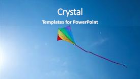  Presentation with kite - Cool new slide set with kite flying in the sky backdrop and a teal colored foreground