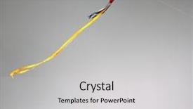  Presentation with kite - PPT theme consisting of kite in cloudy sky background and a light gray colored foreground