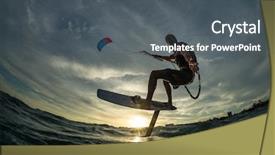  Presentation with rollercoaster ride - PPT layouts with kite surf ride his hydrofoilkite background and a dark gray colored foreground