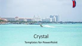  Presentation with kite - Presentation enhanced with kite surfer on aruba island in the caribbean background and a cool aqua colored foreground