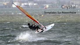  Presentation with kite - Presentation with kite-surfer-poole-harbour background and a light gray colored foreground