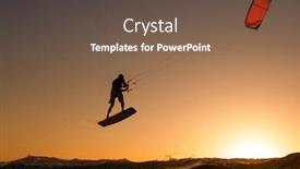  Presentation with rides - Beautiful slides featuring kite-surfer-rides-the-waves backdrop and a tawny brown colored foreground