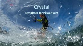  Presentation with rides - Colorful PPT layouts enhanced with kite-surfer-rides-the-waves backdrop and a ocean colored foreground