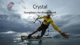  Presentation with rides - Presentation enhanced with kite surfer rides the waves background and a lemonade colored foreground