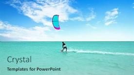  Presentation with kite - Presentation with kite-surfing-at-palm-beach background and a seafoam green colored foreground