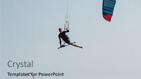  Presentation with waves - Beautiful PPT layouts featuring kitesurfing-on-the-waves backdrop and a lemonade colored foreground