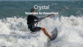  Presentation with waves - Audience pleasing slide deck consisting of kitesurfing-on-the-waves backdrop and a ocean colored foreground