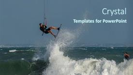  Presentation with vietnam - Slide set consisting of kitesurfing-on-the-waves background and a ocean colored foreground