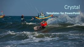  Presentation with vietnam - Cool new PPT theme with kitesurfing-on-the-waves backdrop and a ocean colored foreground