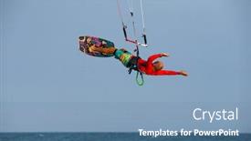  Presentation with waves - Colorful slides enhanced with kitesurfing-on-the-waves backdrop and a teal colored foreground