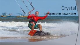  Presentation with vietnam - Presentation theme having kitesurfing-on-the-waves background and a light blue colored foreground