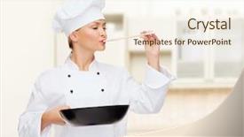  Presentation with italian food cooking tomatoes basil - Slide deck consisting of kithen - cooking and food concept background and a cream colored foreground