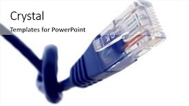  Presentation with network cable - Amazing presentation theme having kitkat - network cable with knot backdrop and a white colored foreground