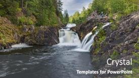  Presentation with waterfall - PPT layouts having kivach-waterfall-in-karelia-russia background and a gray colored foreground