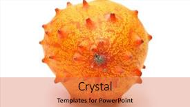  Presentation with open tomb - Beautiful slide set featuring kiwano-or-african-horned-melon backdrop and a coral colored foreground