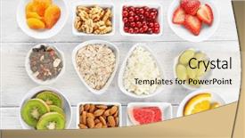  Presentation with diet - Amazing presentation theme having kiwi fruit - set of diet products backdrop and a lemonade colored foreground