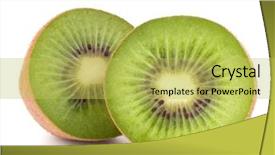  Presentation with kiwi fruit - Amazing slides having kiwi fruit sliced segments isolated backdrop and a yellow colored foreground