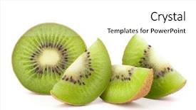  Presentation with kiwi - Audience pleasing presentation consisting of kiwi fruit sliced segments isolated backdrop and a white colored foreground