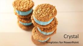  Presentation with kiwi - Cool new theme with kiwi ice cream cookie sandwiches backdrop and a  colored foreground