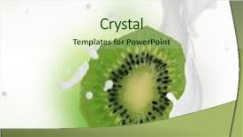  Presentation with milk splash - Presentation theme enhanced with kiwi in milk splash background and a cream colored foreground