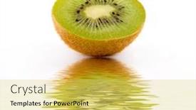  Presentation with kiwi - Slide set featuring kiwi isolated in white background background and a yellow colored foreground
