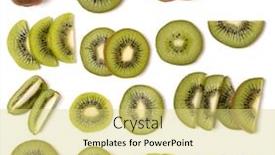  Presentation with kiwi - Beautiful PPT theme featuring kiwi-isolated-on-white-background backdrop and a yellow colored foreground