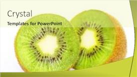  Presentation with kiwi - Beautiful theme featuring kiwi on white background backdrop and a blonde colored foreground