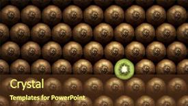  Presentation with kiwi - Amazing slides having kiwi slice amongst many whole backdrop and a tawny brown colored foreground