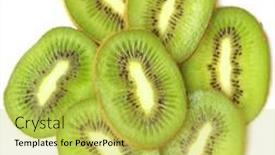  Presentation with kiwi - Amazing slides having kiwi-sliced-isolated-on-white backdrop and a yellow colored foreground