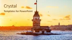  Presentation with istanbul - Amazing slides having kiza - maiden's tower - istanbul turkey backdrop and a cream colored foreground
