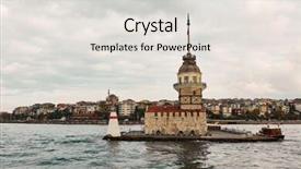  Presentation with istanbul - Cool new theme with kiza - maiden's tower kiz kulesi backdrop and a light gray colored foreground